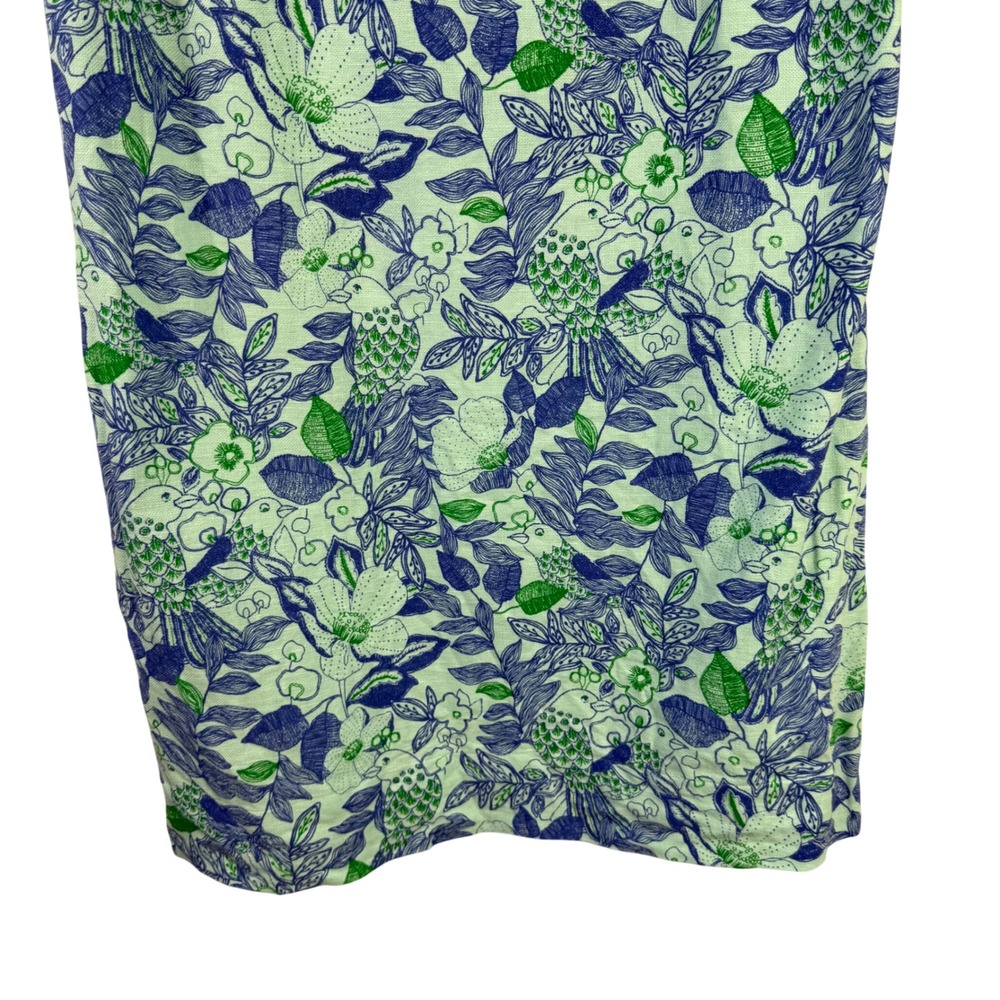 Vineyard Vines Linen Cotton Shift Dress Floral Tunic Dress 12 Preppy Coastal - Picture 7 of 16